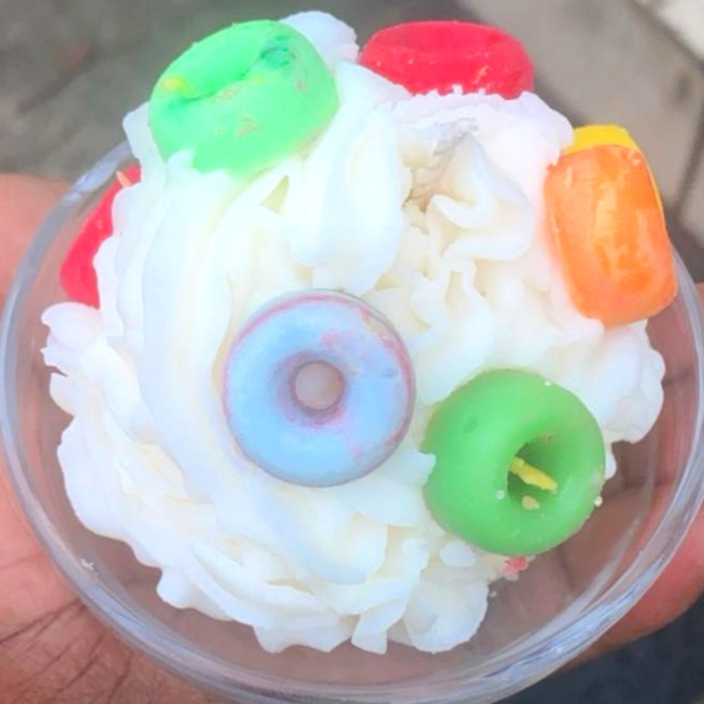 Fruity Loop Cupcake Candle
